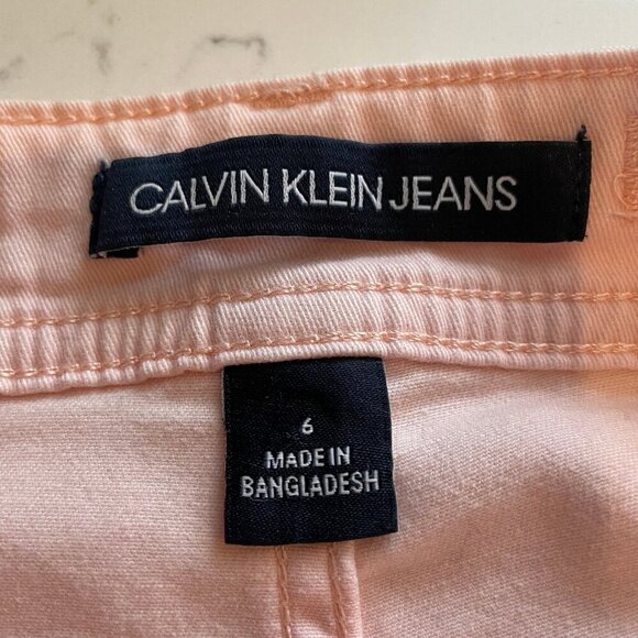 Calvin Klein Jeans Casual 5 Pocket Cotton Jeans Soft Bubblegum Pink Sz 6 - Picture 7 of 10